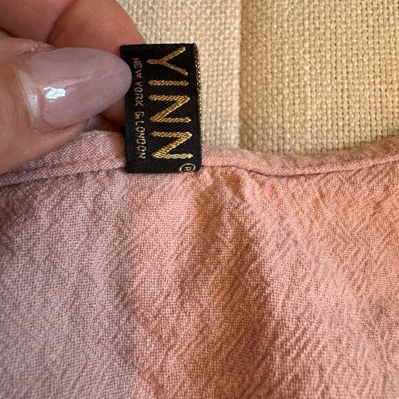 Fancyinn 2-Piece Summer Set | Pink Ruffle Crop Top & Side Slit Wide Leg Pants-M - Picture 8 of 10